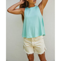 By Together - Harper Knit Tank - Light Grass Green
