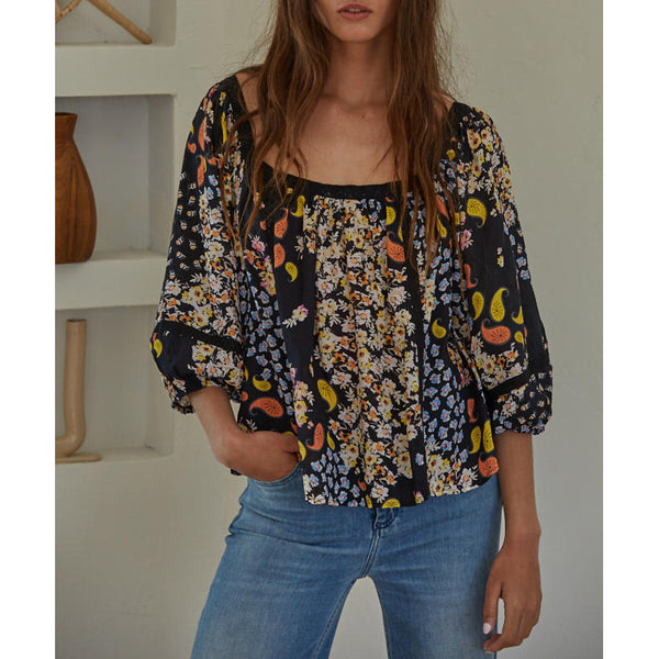 By Together - In Blooms Floral Top - Black Multi