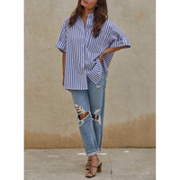 By Together - Laguna Striped Shirt - Denim White
