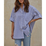 By Together - Laguna Striped Shirt - Denim White