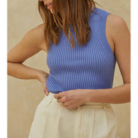 By Together - Sawyer Crop Sweater - Deep Periwinkle