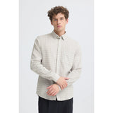 Casual Friday - Hansson Dobby Checked Shirt - Glacier Grey Melange