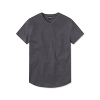Cuts - AO V-Neck Curve Hem Tee - Graphite