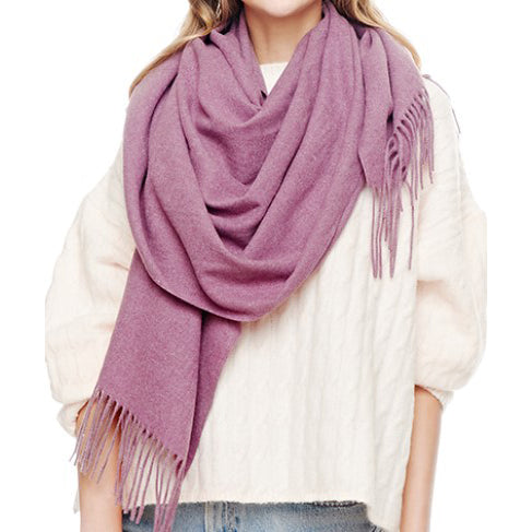 Cashmere Blend Oblong Scarf - Heather Purple