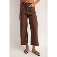 ee:some - Corduroy Patch Pocket Pants - Mocha Mousse