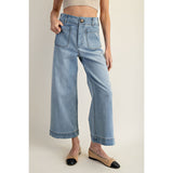 ee:some - Straight Leg Denim Pants - Light Denim