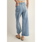 ee:some - Straight Leg Denim Pants - Light Denim