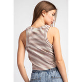 ee:some - Striped Sleeveless Tank Top - Coco