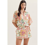 Entro - Printed Top - Pink