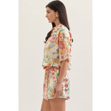 Entro - Printed Top - Pink
