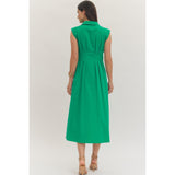 Entro - Sleeveless Midi Dress - Green