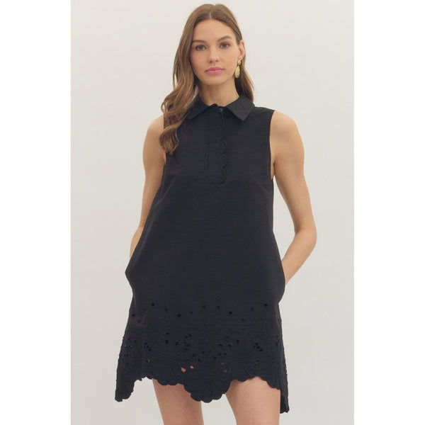 Entro - Sleeveless Collared Dress