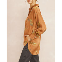 Entro - Leopard Print Long Sleeve Top - Camel
