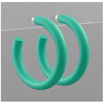30mm Color Coated Hoops - Green