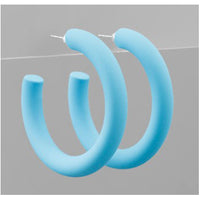 30mm Color Coated Hoops - Turquoise