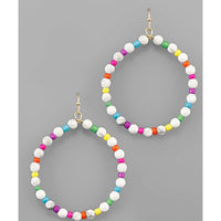 Rainbow Hoops - Howlite and Multicolor