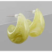 Gradual Chunky Acrylic Earrings - Olive