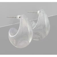 Gradual Chunky Acrylic Earrings - Periwinkle