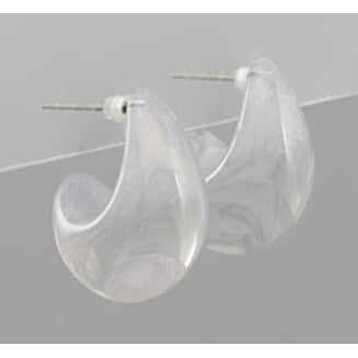 Gradual Chunky Acrylic Earrings - Periwinkle