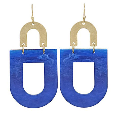Geometric Earrings - Blue