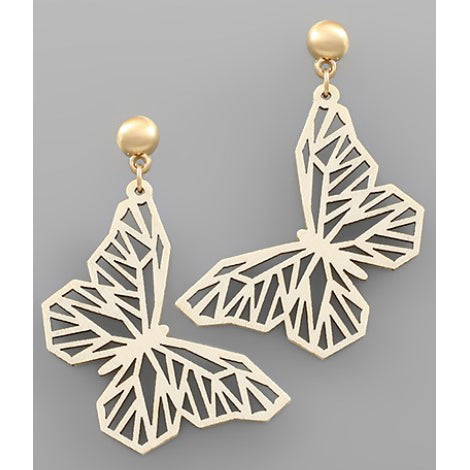 Butterfly Filigree Earrings - Ivory