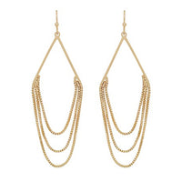 Triangle Shape Triple Layer Chain - Gold
