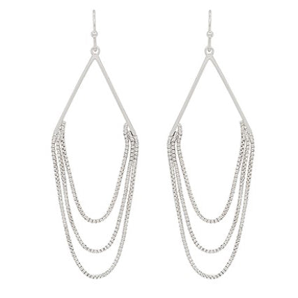 Triangle Shape Triple Layer Chain - Silver