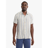 Fair Harbor - Oasis Textured Shirt - Sea Blue Stripe