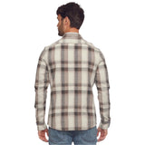 Flag & Anthem - Clearbrook Long Sleeve Hero Knit Flannel - Cream/Charcoal