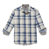 Flag & Anthem - Cordova Long Sleeve Hero Knit Flannel - Cream/Blue