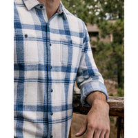 Flag & Anthem - Cordova Long Sleeve Hero Knit Flannel - Cream/Blue