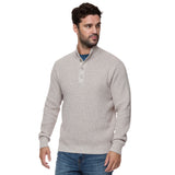 Flag & Anthem - Denver 1/4 Cooling Button Mock Neck Sweater - Oatmeal Heather