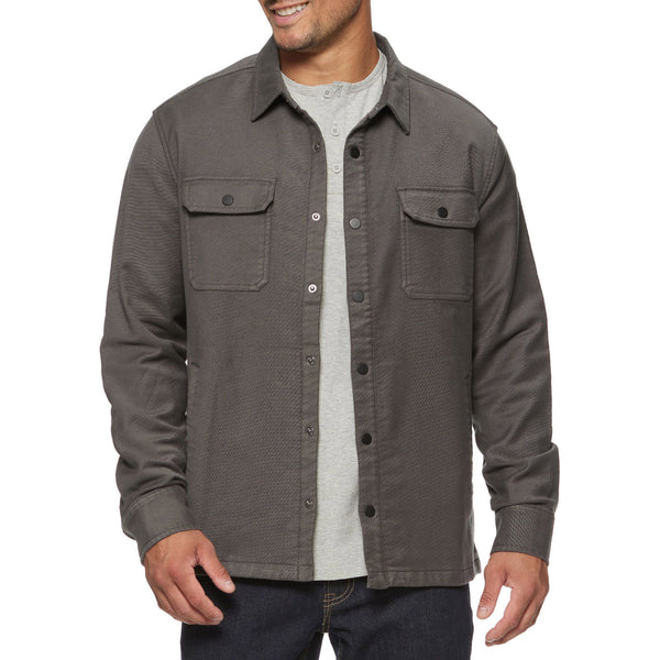 Flag & Anthem - Shane Garment Dyed Shirt Jacket - Charcoal