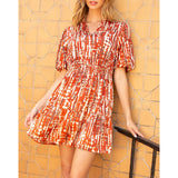 THML - Puff Sleeve Dress - Rust