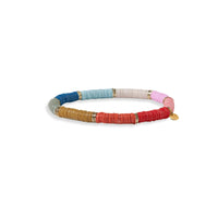 Ink + Alloy - Grace Gold Color Block Stretch Bracelet - Multicolor