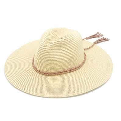 Braid Tassel Band Straw Hat - Natural