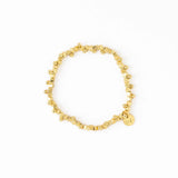 Ink + Alloy - Kate Stretch Bracelet with Round and Crystal Shaped Beads - Gold