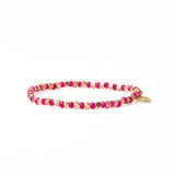 Ink + Alloy - Louise Crystal Gold Stretch Bracelet - Hot Pink