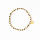 Ink + Alloy - Louise Crystal Gold Stretch Bracelet - Silver Grey