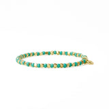 Ink + Alloy - Louise Crystal Gold Stretch Bracelet - Teal