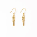 Ink + Alloy - Sally Fish Dimensional Earrings - Brass