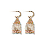 Ink + Alloy - Leta Mini Gold Hoop Confetti Stripe Earrings - Amalfi