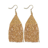 Ink + Alloy - Lexie Solid Beaded Fringe Earrings - Gold
