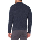 Liverpool - Men's Donegal Rib 1/4 Zip Sweater - Indigo Blue