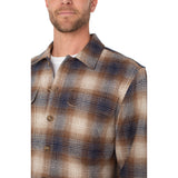 Liverpool - Men's Flap Pocket Overshirt- Chestnut Ivory