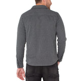 Liverpool - Men's Knit L/S Buttone Up Shirt - Grey Herringbone