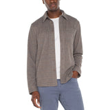 Liverpool - Knit Long Sleeve Button Up Shirt - Taupe Blue