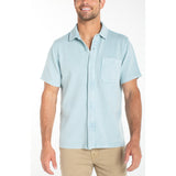 Liverpool - Men's Knit S/S Button Up Shirt - Blue Aura