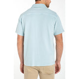 Liverpool - Men's Knit S/S Button Up Shirt - Blue Aura