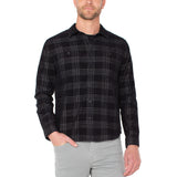Liverpool - Men's L/S Double Pocket Button Up Shirt - Black/Grey